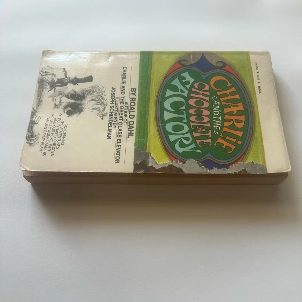 Vintage 1970s Troll paperback edition of Charlie and the Chocolate Factory